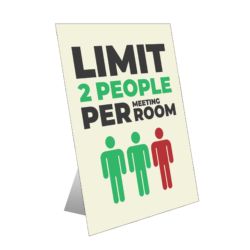 Limit 2 People Table Top Sign