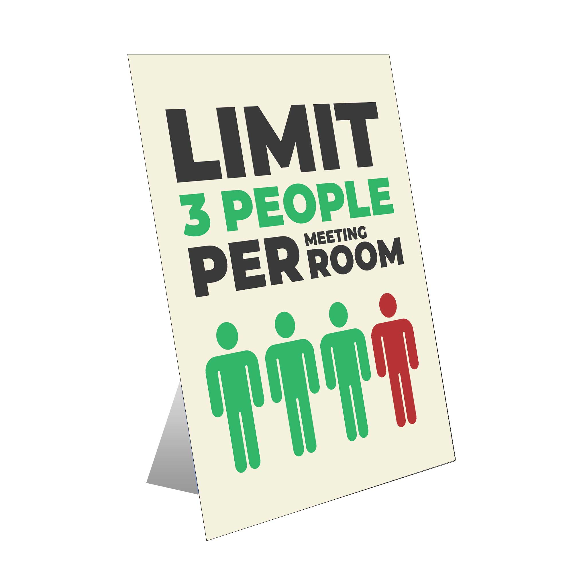 Limit 3 People Table Top Sign