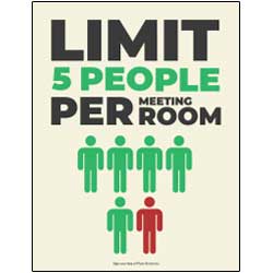 Limit 5 Per Meeting Room Sign