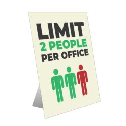 Limit 2 People Table Top Sign