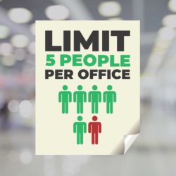 Limit 5 People Yard Sign