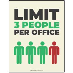 Limit 3 Per Office Sign