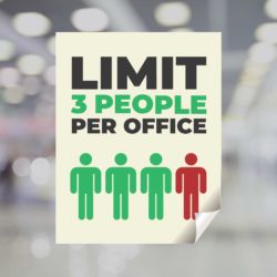 Limit 3 People Yard Sign