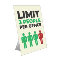 Limit 3 People Table Top Sign