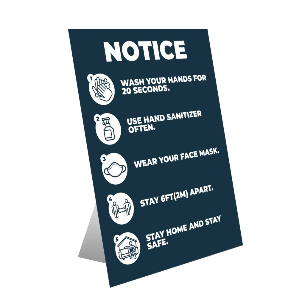 Notice Tabletop Sign