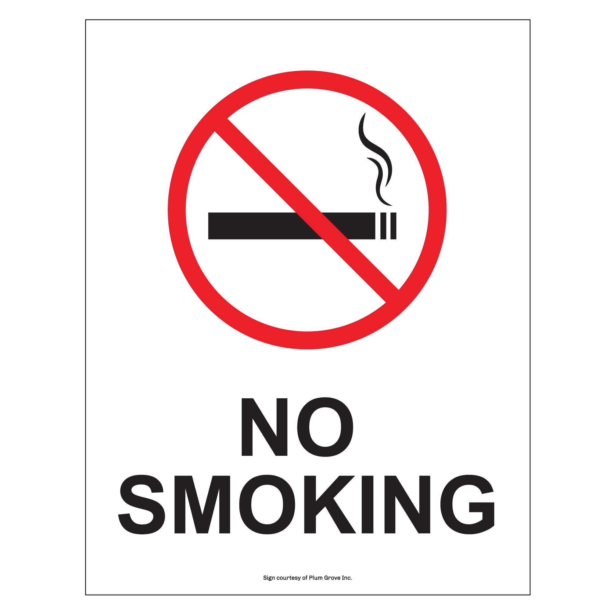 No Smoking Sign | Plum Grove