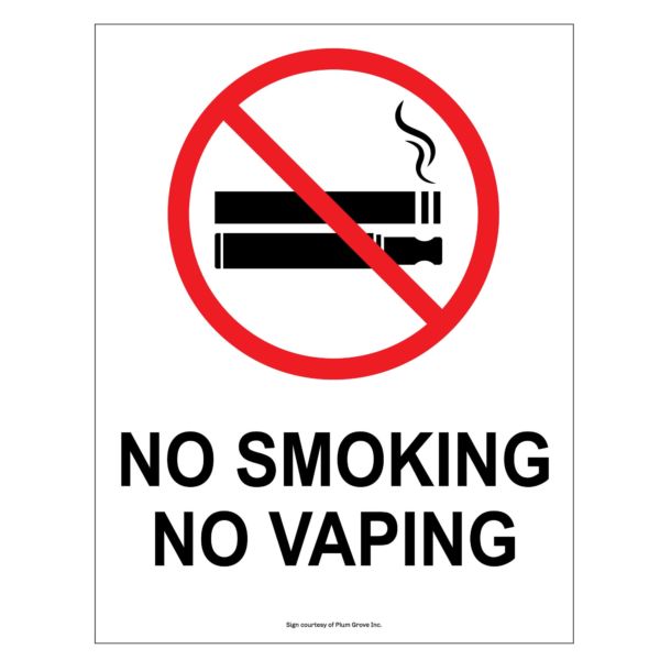 No Smoking, No Vaping Sign | Plum Grove