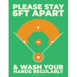 Social Distancing & Hand Washing for Baseball Parks