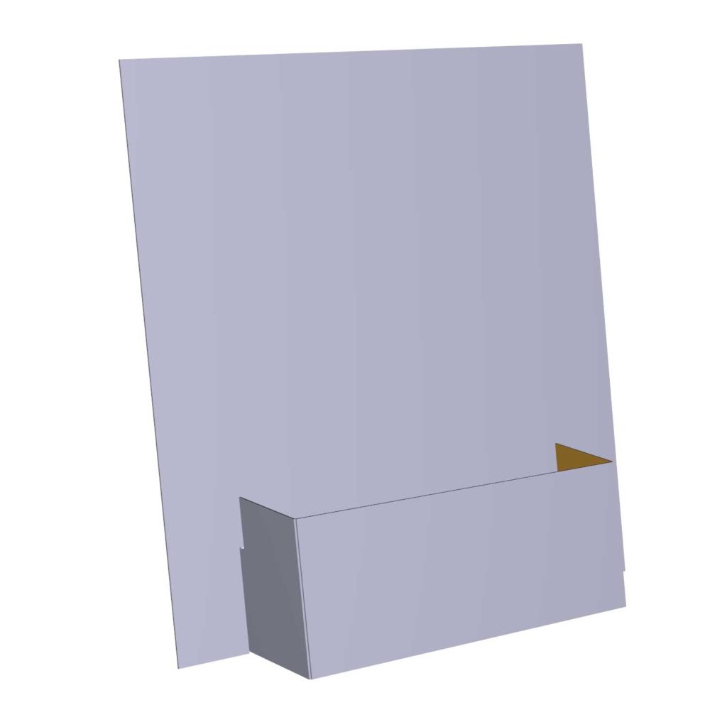 6-in H x 4-in W x 1.5-in L easy-folding brochure display box.