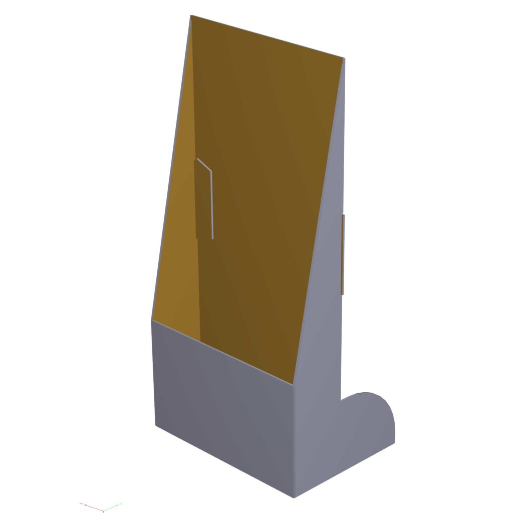7.5-in H x 4-in W x 1-in L easy-folding brochure display box