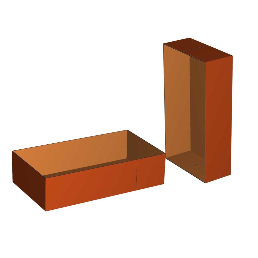 8.75-in W x 16-in L x 4-in H rectangular box top and bottom.