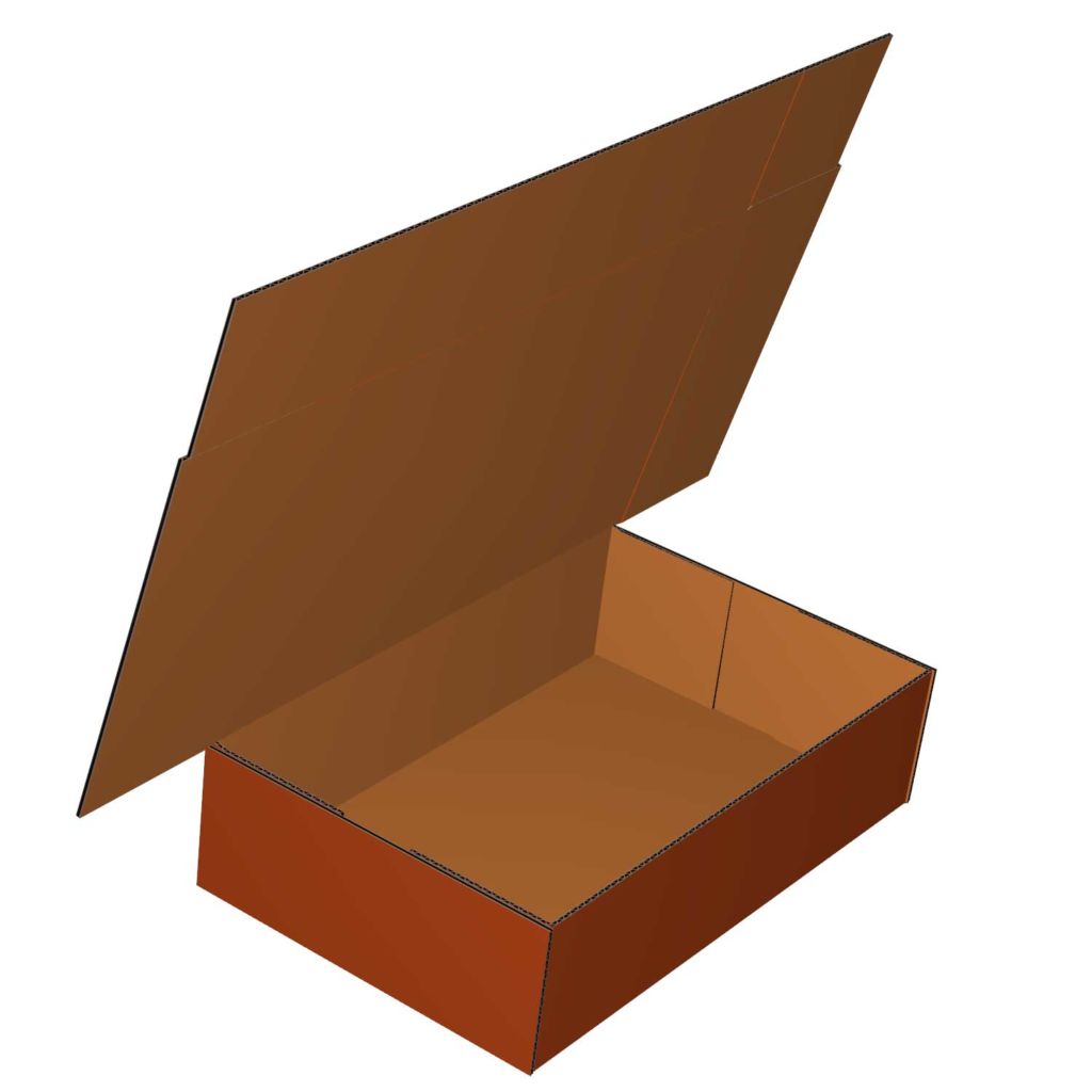 12-in W x 19.75-in L x 4-in H square box top and bottom.