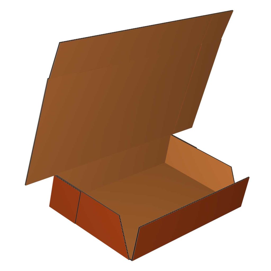 12-in W x 19.75-in L x 4-in H rectangular box.