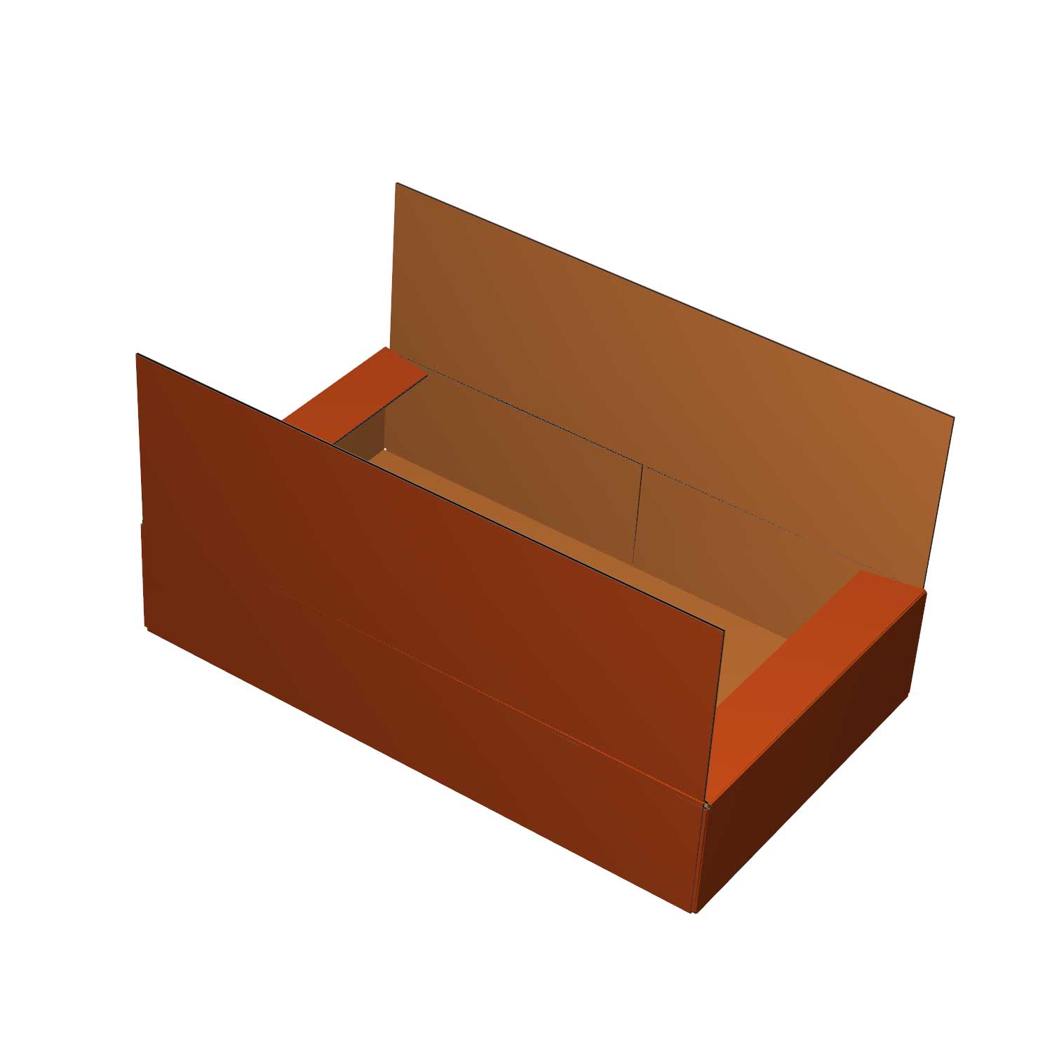 12-in W x 19.75-in L x 4-in H rectangular box. - Image 1