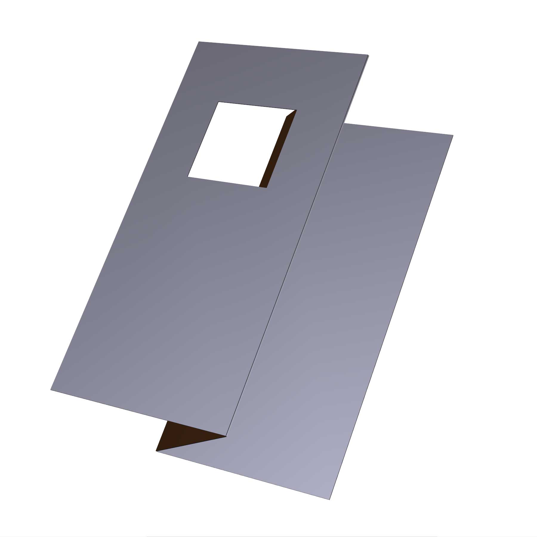 15-in H x 7-in W trifold brochure with small window. - Image 1