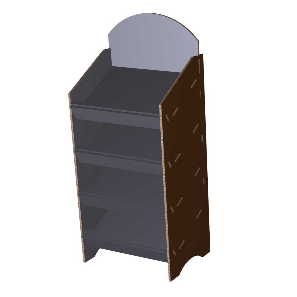 Point of Sale Display Shelves | Custom Printing | 46.5-in H x 28-in W x 21-in L