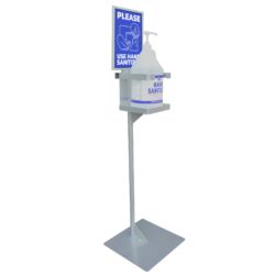 Silver Hand Sanitizer Stand for Gallon Jugs