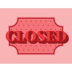 Closed Red Poster