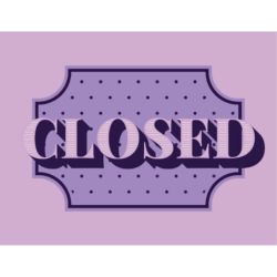 Closed Purple Poster