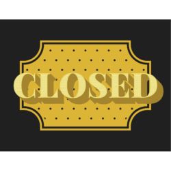 Closed Yellow Poster