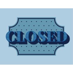 Closed Blue Poster