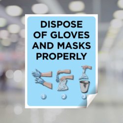 Dispose of Gloves Window Decal