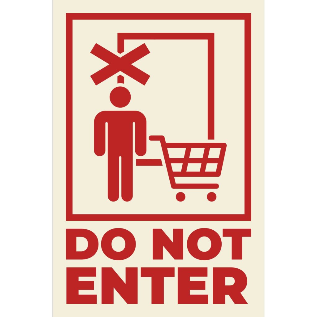 Do Not Enter Floor Decal