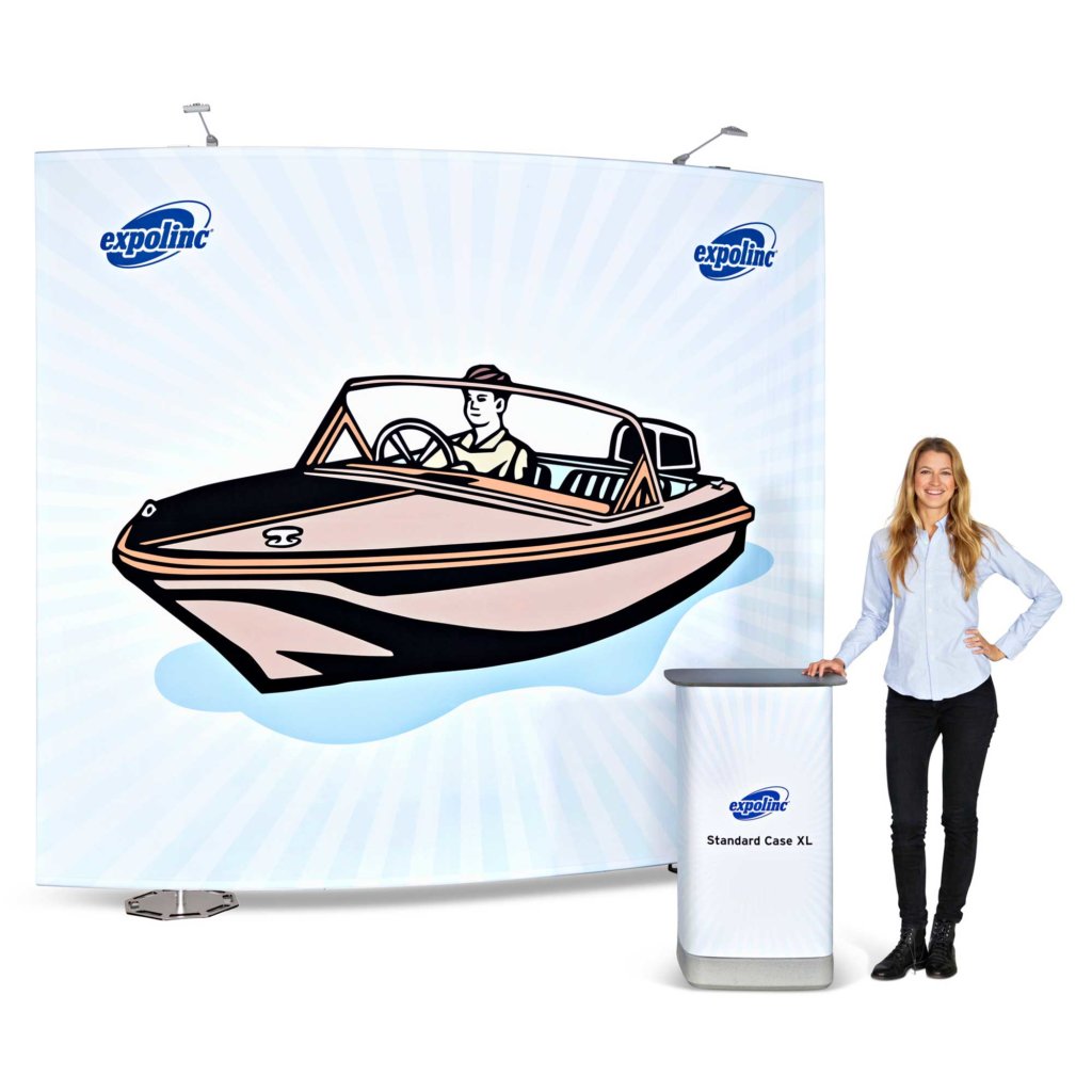 Expolinc Standard Case-to-Counter with Trade Show Display