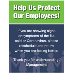 Help Us Protect Our Employees Poster
