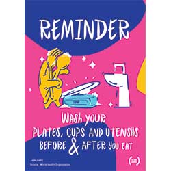 Reminder Wash Utensils Poster