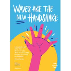 Waves are the new Handshake Poster