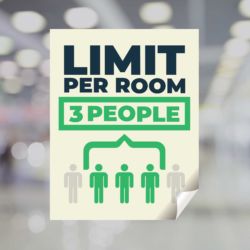 Limit Per Room - 3 People Window Decal