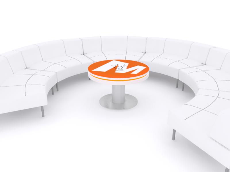 round coffee table usb charging