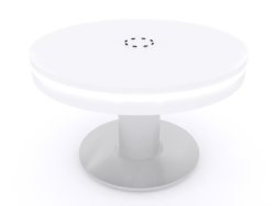 round coffee table with charging