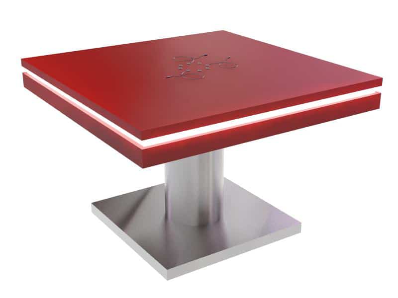 Coffee table with USB ports