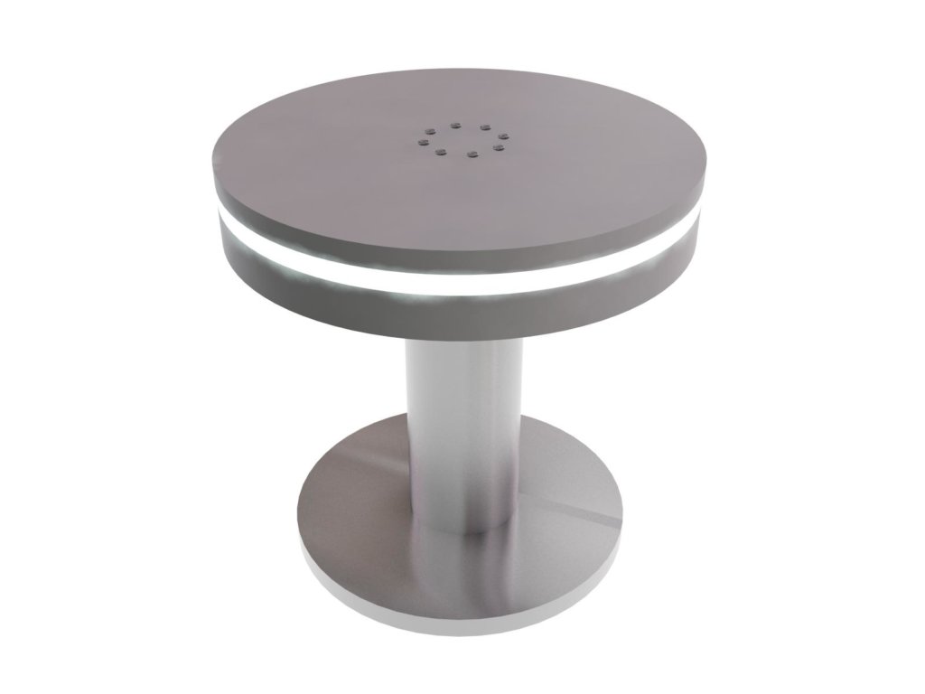 circle end table with usb charging