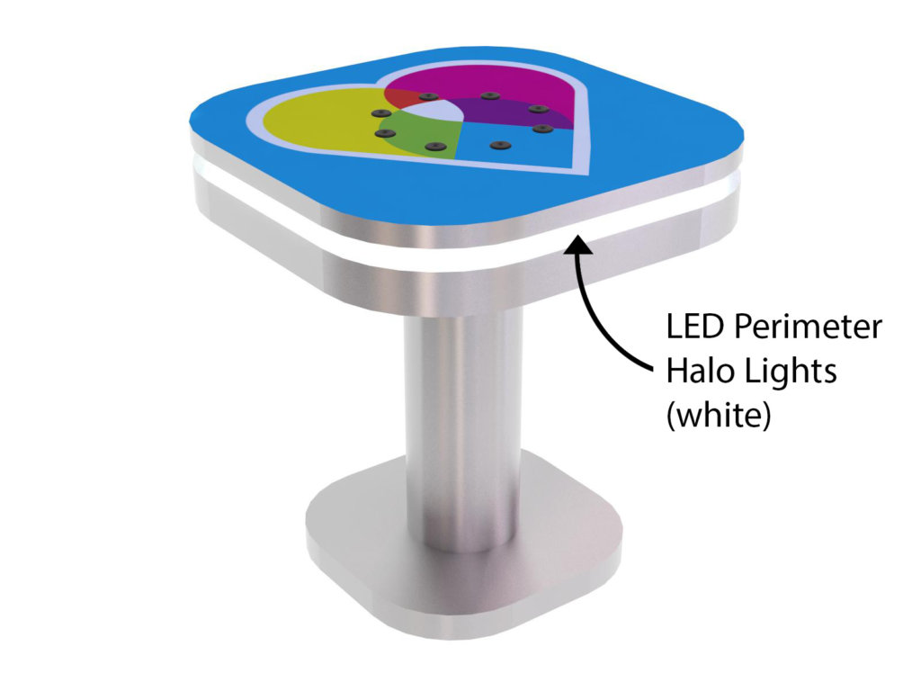 square end table with usb charging