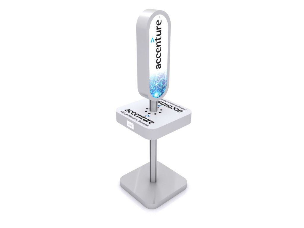 LED sign silver charging station