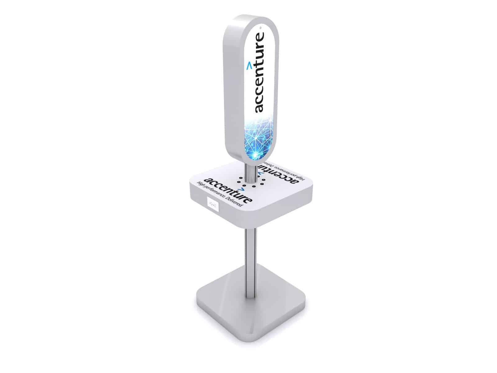 LED sign silver charging station