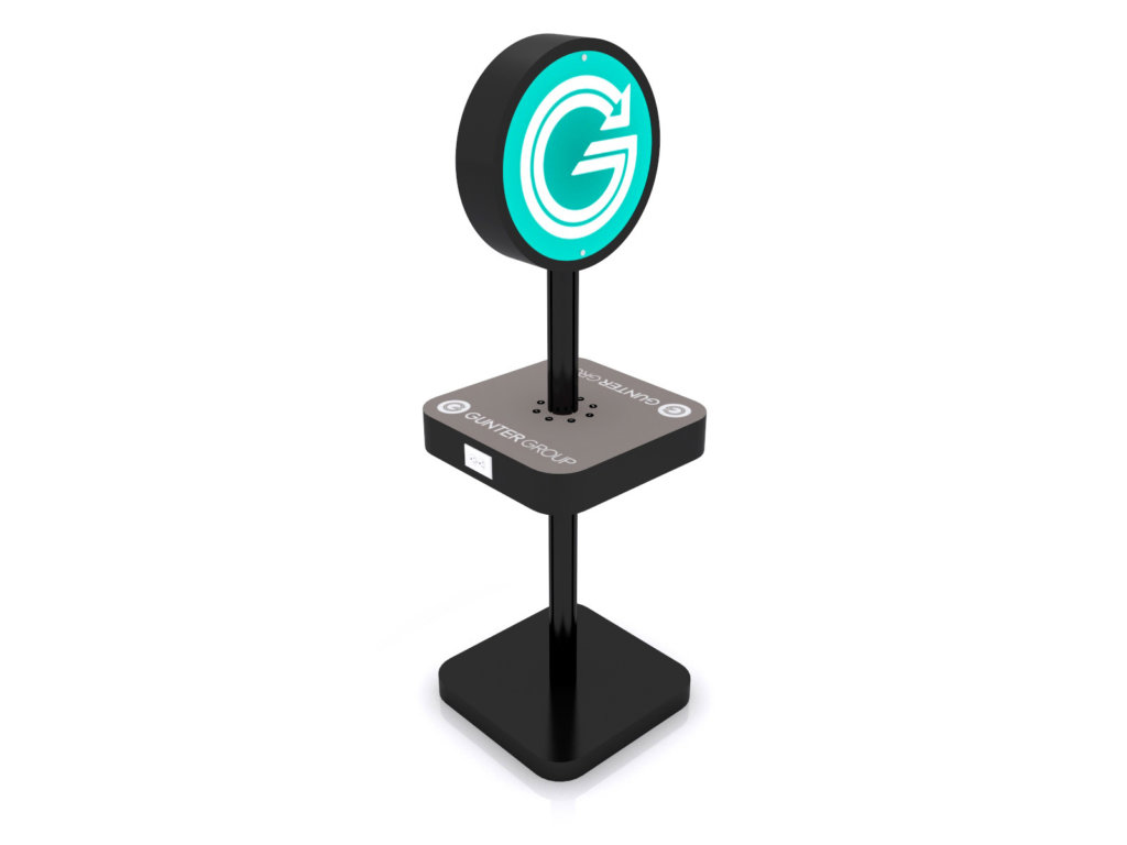 black charging station