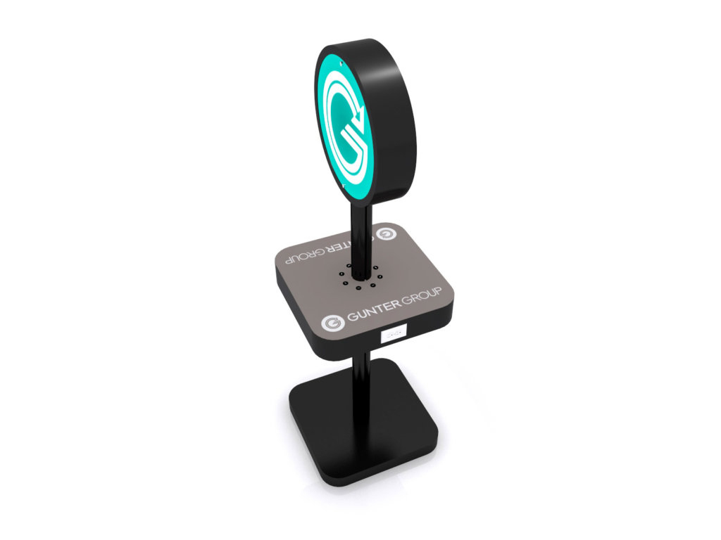 black circle sign charging station
