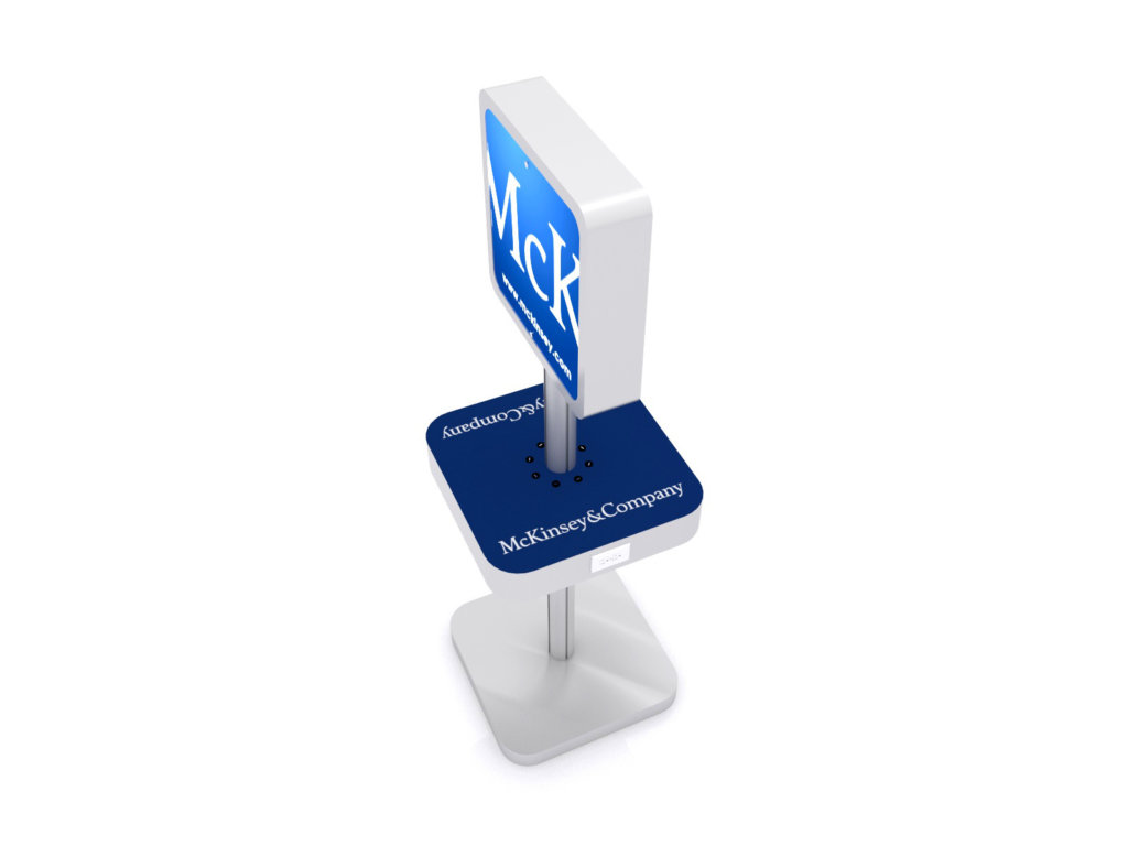 Backlit Sign with Charging Station for Mobile Devices, Various Shapes, 2.2x7-ft