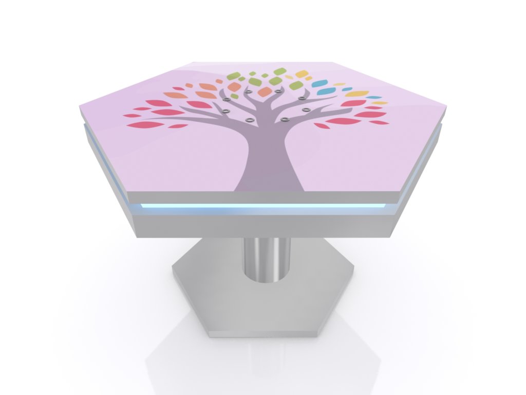 led hexagon table