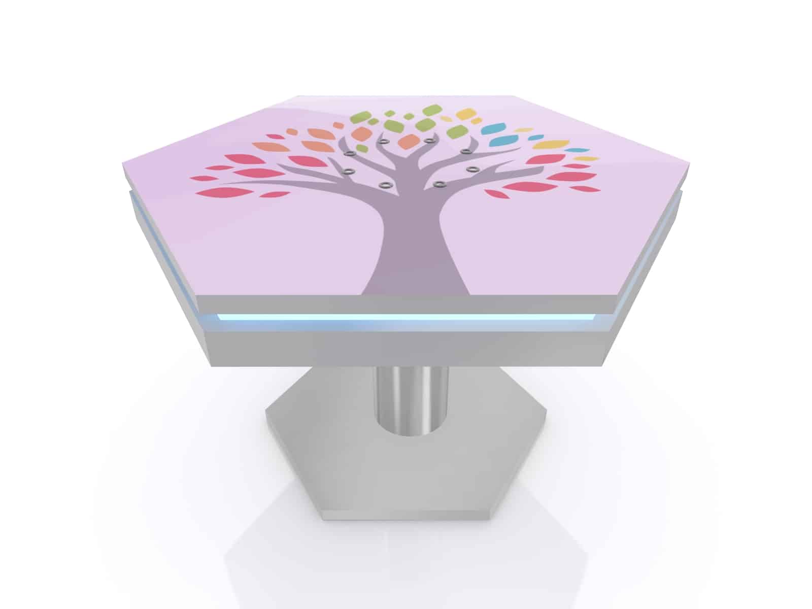 led hexagon table