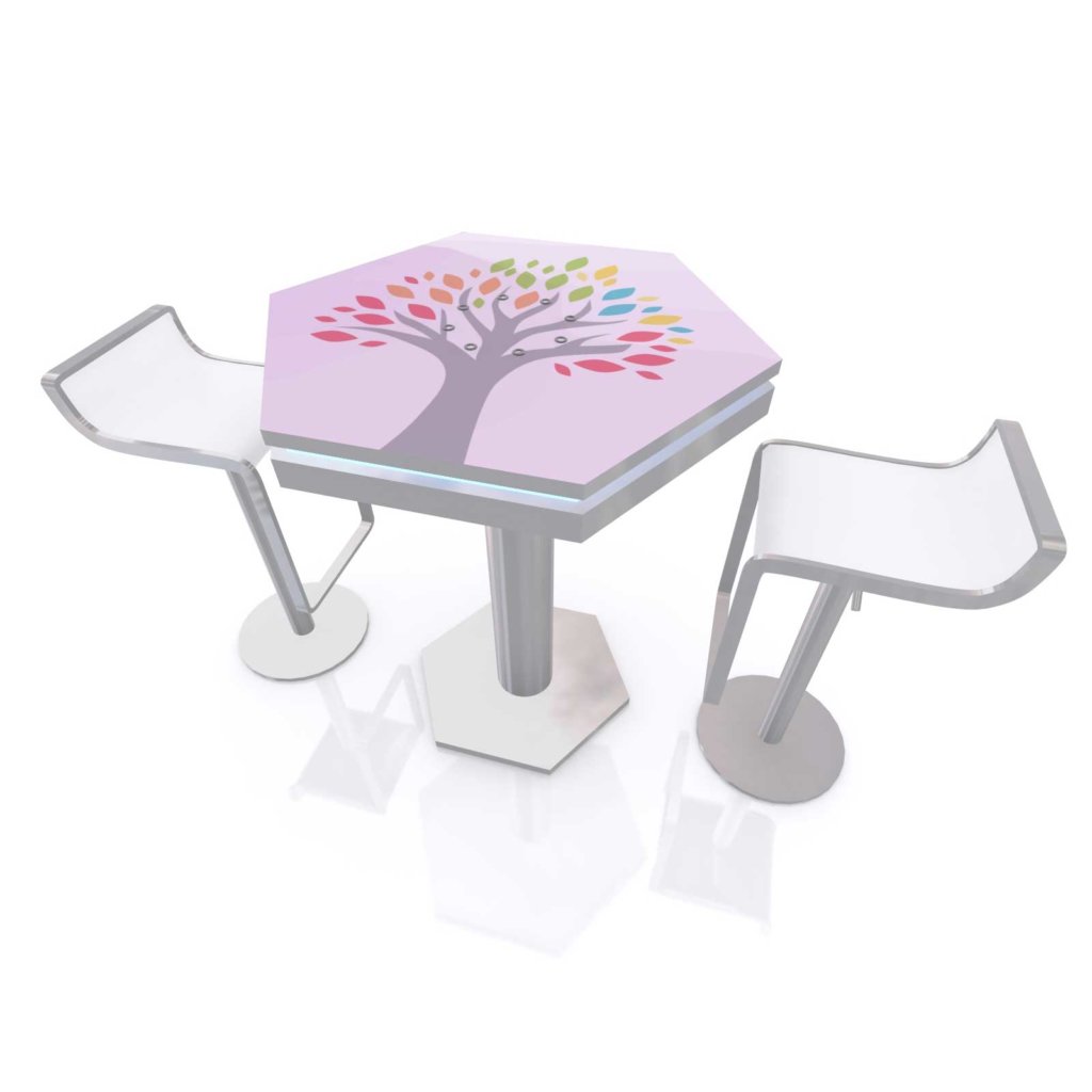 hexagon usb charging table