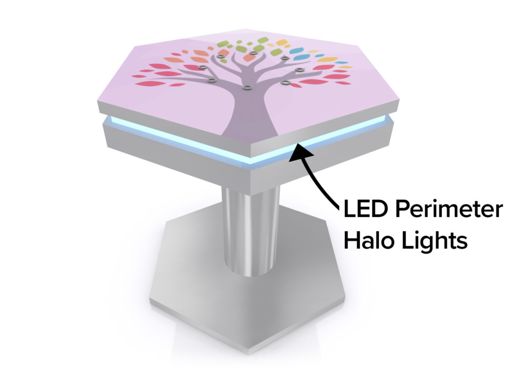 Hexagon End Table with USB Charging