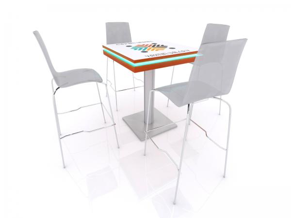 square table with wireless charging for mobile phones