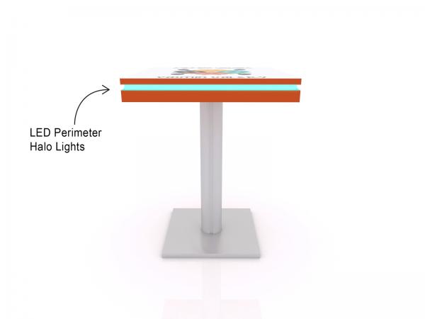 led lights on square table
