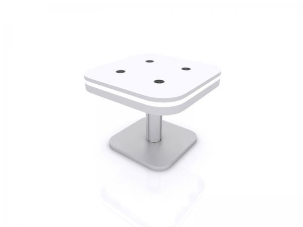 White Rounded Square Wireless Charging Table