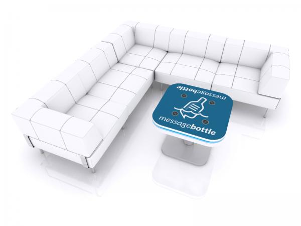 Rounded Square Wireless Charging Sofa Table